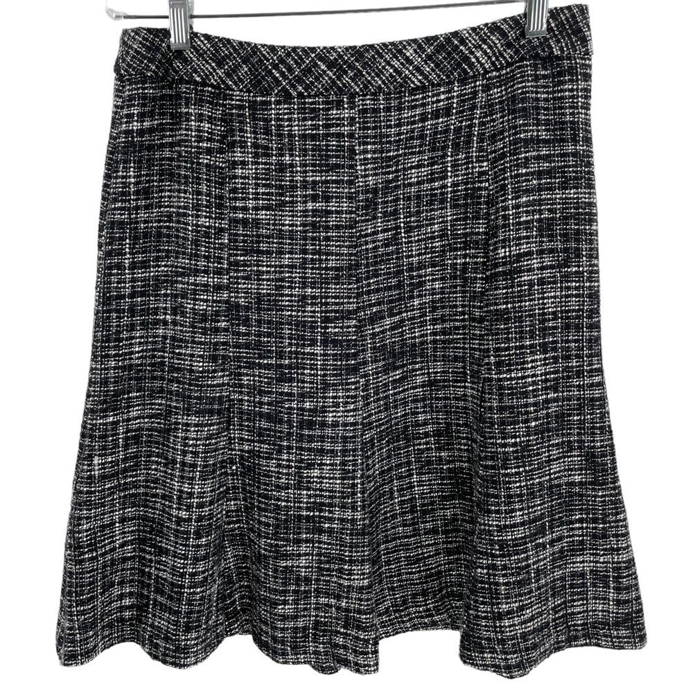 Coldwater Creek Black & White Tweed A-line Skirt - Sz 6